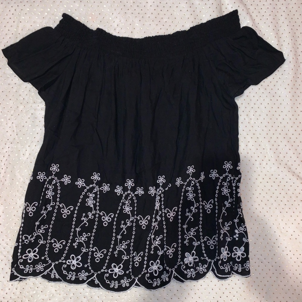 Black Off the Shoulder Blouse